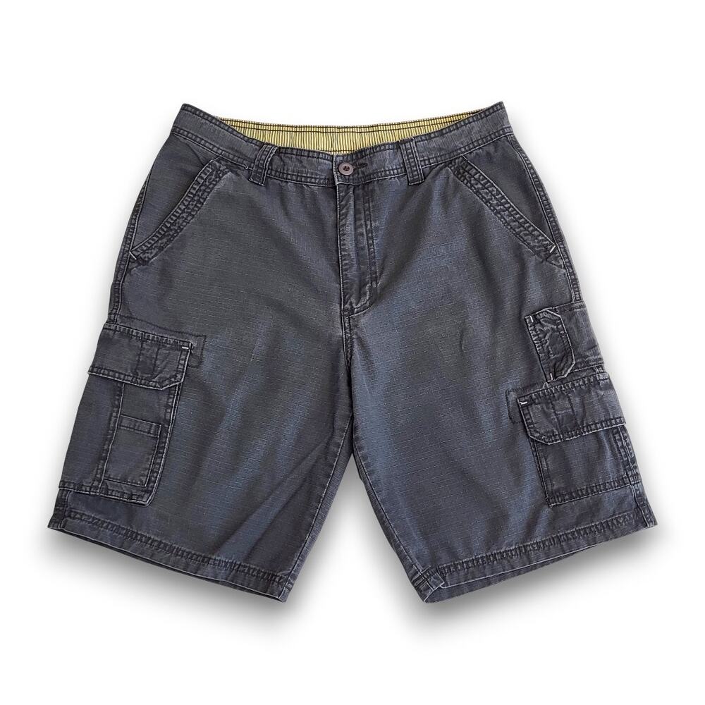 Big Sky Outfitters Men’s Cargo Shorts Slate Gray Cotton Utility Shorts Size 34